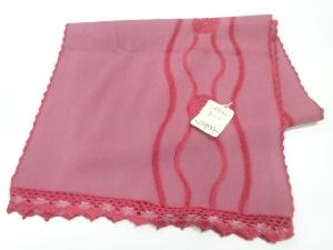 よろけ縞に花模様ショール